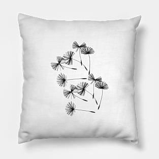 Dandelion Vintage Minimalist Flora Art Vogue Pillow