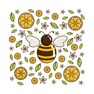 Honey Bee and Lemon | White T-Shirt