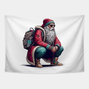 Retro Trendy Santa Claus Tapestry