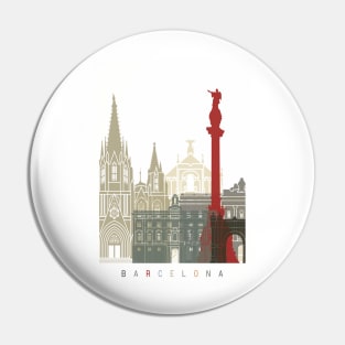 Barcelona skyline poster Pin