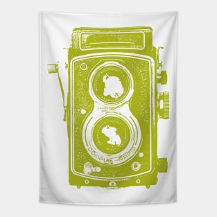 Vintage Old Style Camera Vector Illustration Tapestry