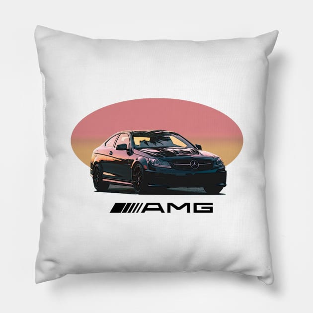 Mercedes Benz C63 AMG W204 Pillow by Woreth