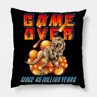 Game Over T-Rex Pixel Art Pillow