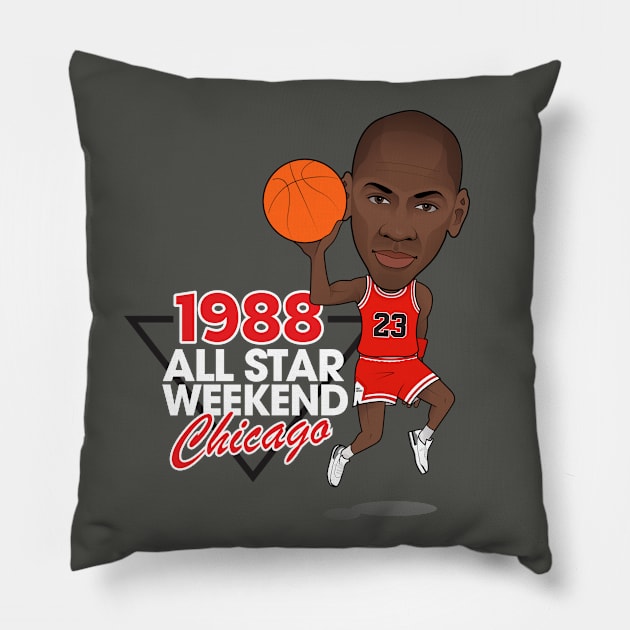 Michael Jordan 1988 All Star Weekend Pillow by dbl_drbbl