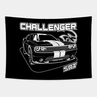 Challenger SRT (White Print) Tapestry