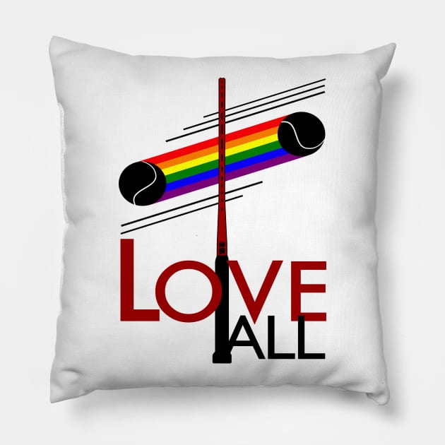 Love All Pride - Tennis Bauhaus Pillow by Vo-iDstudio