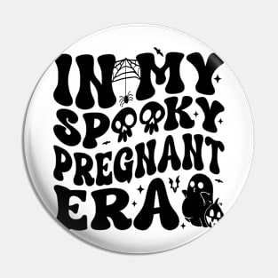 In My Spooky Pregnant Era Ghost Halloween Pregnant Mom Women Pin