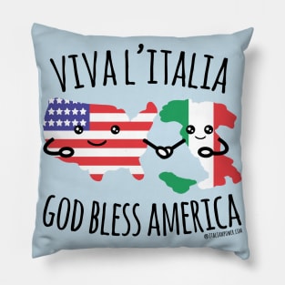 Viva L'Italia & God Bless America Pillow