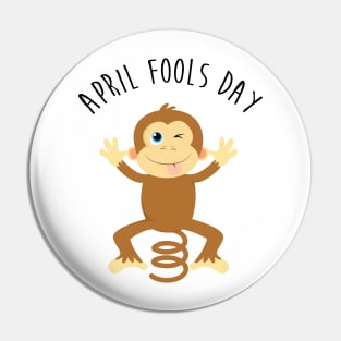 Bounce Monkey Behind You - Happy April Fool's Day Pin