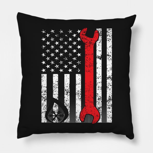 American HVAC Mechanic Pillow by RelevantArt