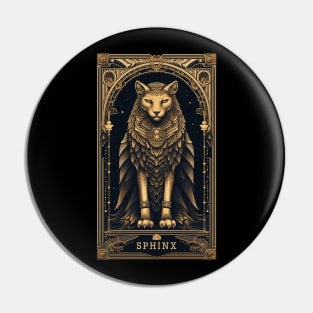 Sphinx Tarot Card Vintage Artwork Pin