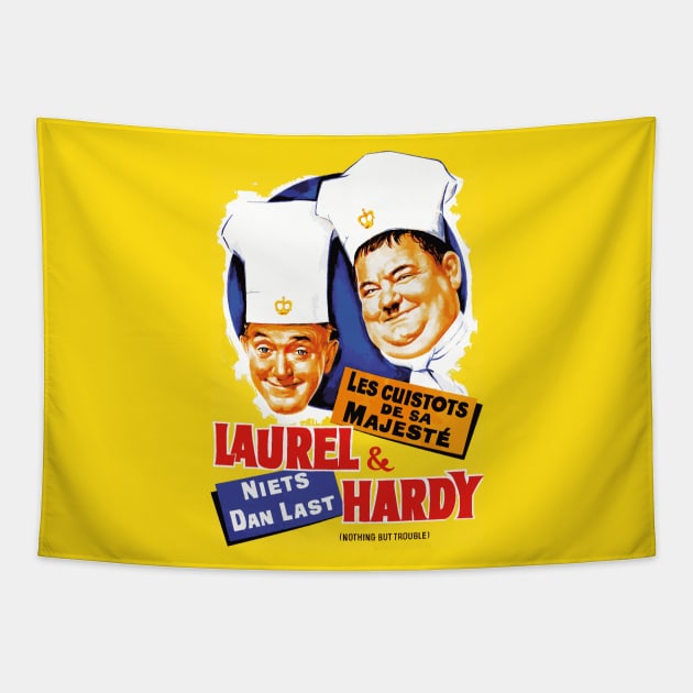 Laurel & Hardy, Stan Laurel and Oliver Hardy Adventures Tapestry by ArtMofid