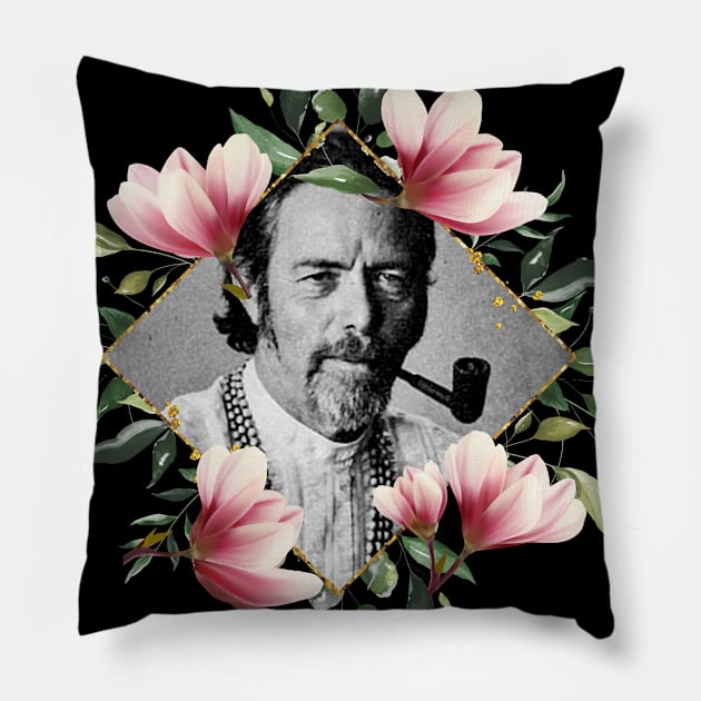 Alan Watts Pillow by TheLiterarian