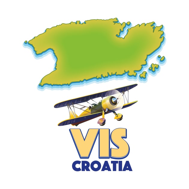 Vis Croatia map by nickemporium1