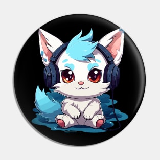 Cool Gamer Cat Pin