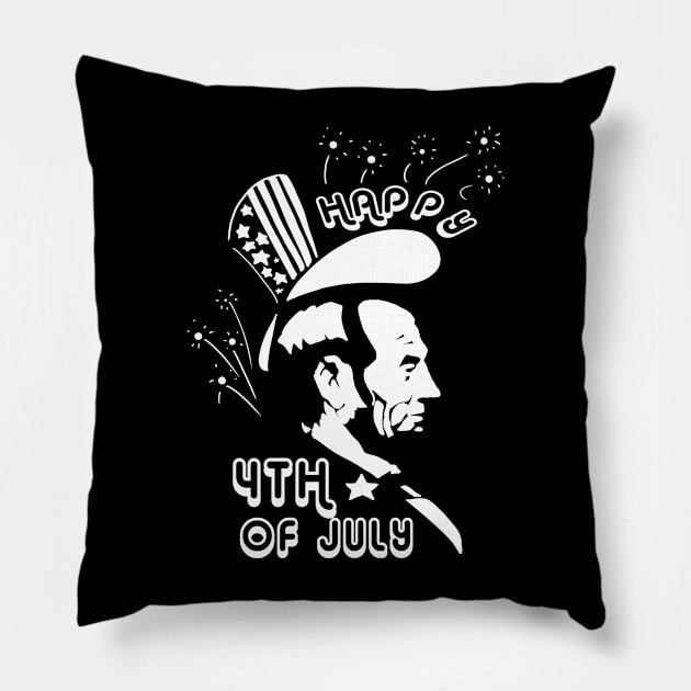 Abe 4th of July Design 1 Pillow by Eyanosa