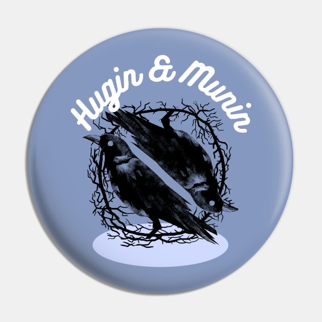 Hugin a munin, Huginn and Muninn Nordic Odin Norse God ravens Pin by Witchy Ways