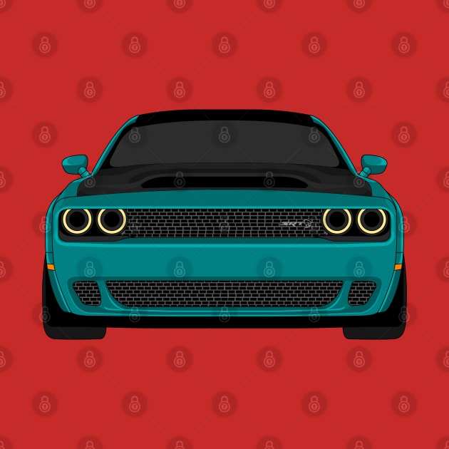 DODGE DEMON FRONT TEAL by VENZ0LIC