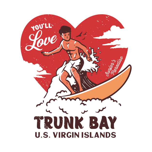 Vintage Surfing You'll Love Trunk Bay, USVI // Retro Surfer's Paradise by Now Boarding