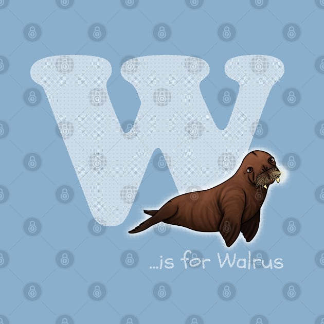 W is for Walrus by Art by Aelia