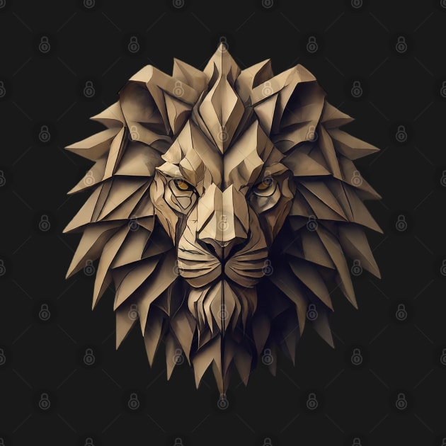 Geometric Pride Wear: Unleash Your Inner Lion with 3D Illusion Tees by Karnajit