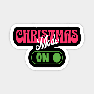 Retro Pink Christmas Mode On Funny Xmas Season Magnet