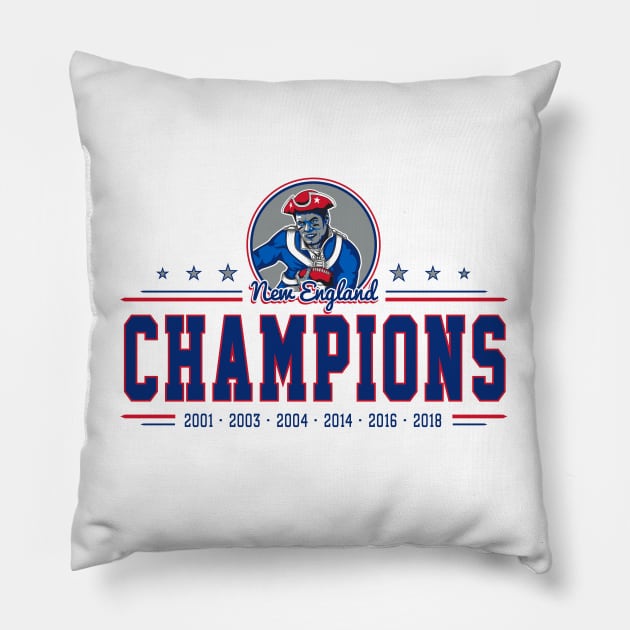Patriots 2019 Championship Graphic 3 Pillow by bkumm66