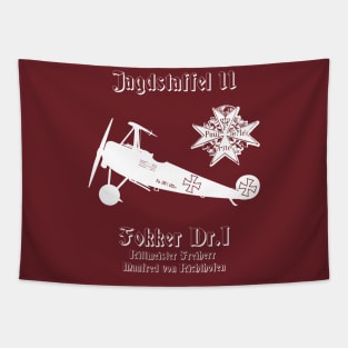 Jasta 11 Fokker DR.I German Triplane Dreidecker Richthofen Jagdstaffel Shirt Tapestry