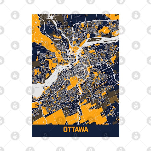 Ottawa - Ontario Bluefresh City Map by tienstencil