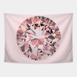 Pink diamond geometric illustration Tapestry