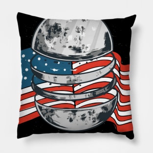 american shirt, moon shirt, american flag, gift t-shirt Pillow