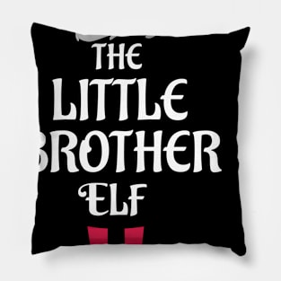 The Little Brother Elf Christmas Matching Pajama Family Party Gift Pillow