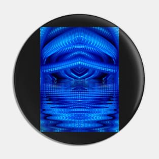 FUTURİSTİC REFLECTION İN NEON BLUE Pin