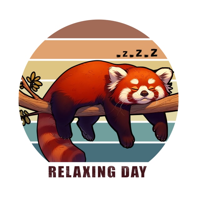 Sleeping Red Panda by MasutaroOracle