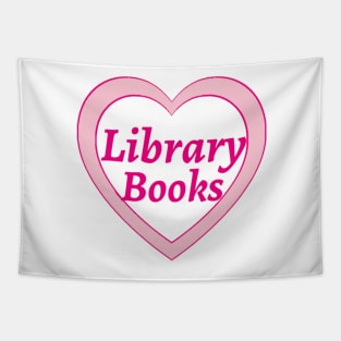 Library Books Heart 2 Tapestry