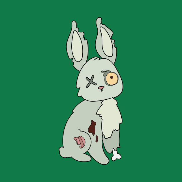 Zombie Rabbit Cartoon // Funny Halloween Zombie by SLAG_Creative