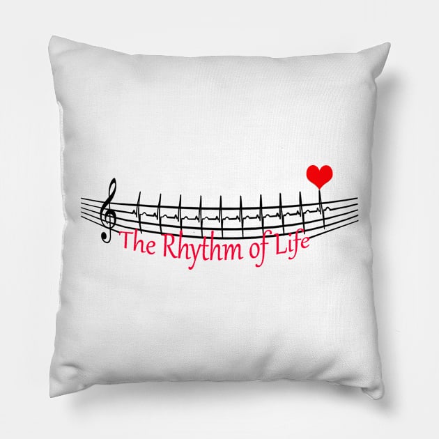 Rhythm of Life Pillow by Saleire