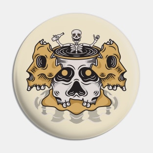 skull shower Pin