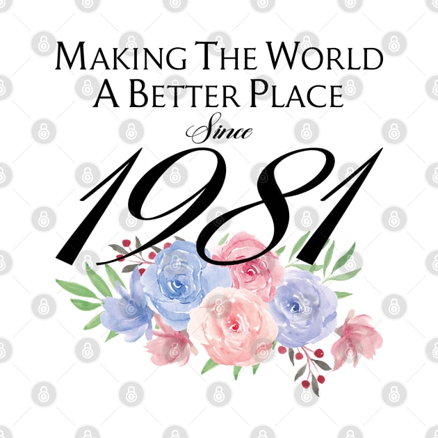 Birthday Making the world better place since 1981 by IngeniousMerch