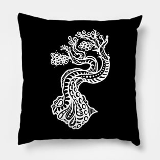 Abstract tree white Pillow