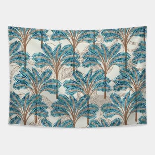 Exotic Palms No. 001 / Tropical Plants in Turquoise Tapestry
