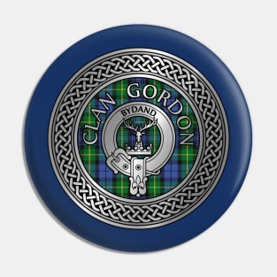 Clan Gordon Crest & Tartan Knot Pin