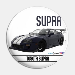 Supra Time Attack Blue Stripe Pin