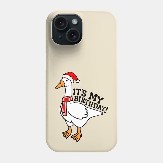 December Birthday Silly Goose Phone Case by Downtown Rose