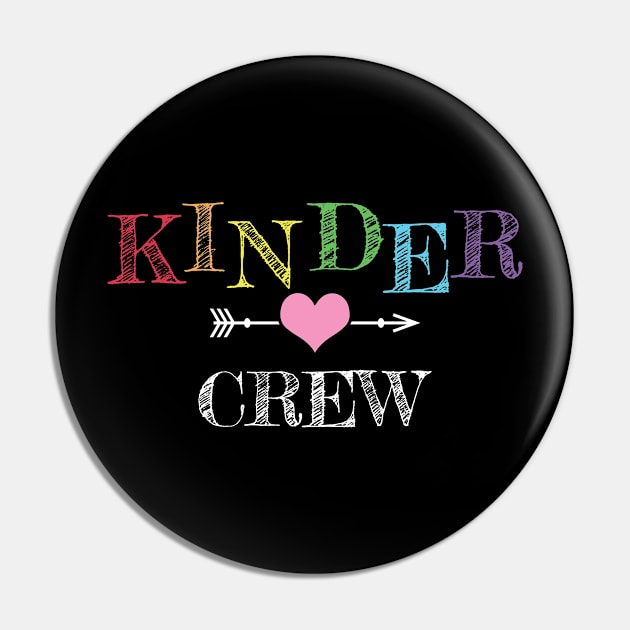 Fun Colored Chalks Kindergarten Crew Arrow Preschool Childhood Days Design Gift Idea Pin by c1337s