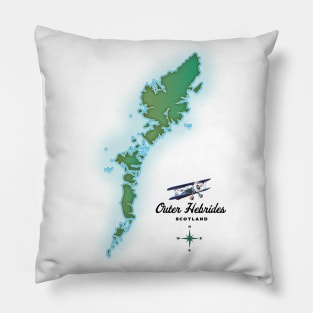 Outer Hebrides Scotland map Pillow