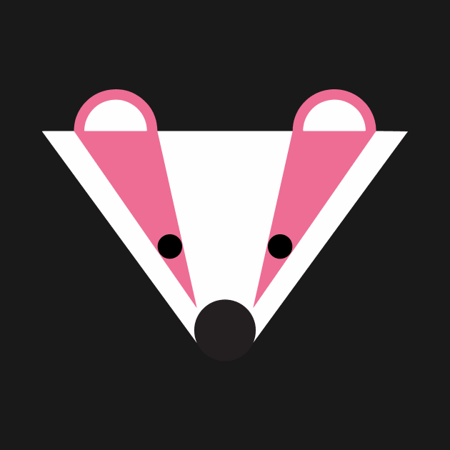 Badger in Pink and White by ABKS