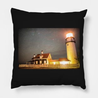 Highland Light Truro Massachusetts Cape Cod Starry Sky Pillow