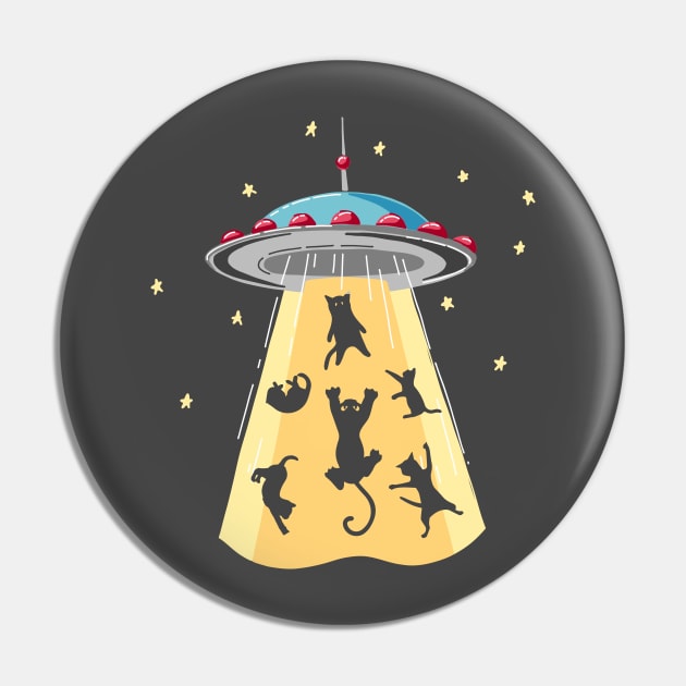 Cat UFO Pin by kimmieshops