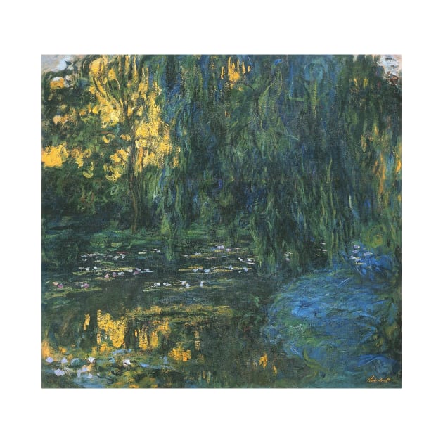 Water Lily Pond and Weeping Willow - Claude Monet by themasters